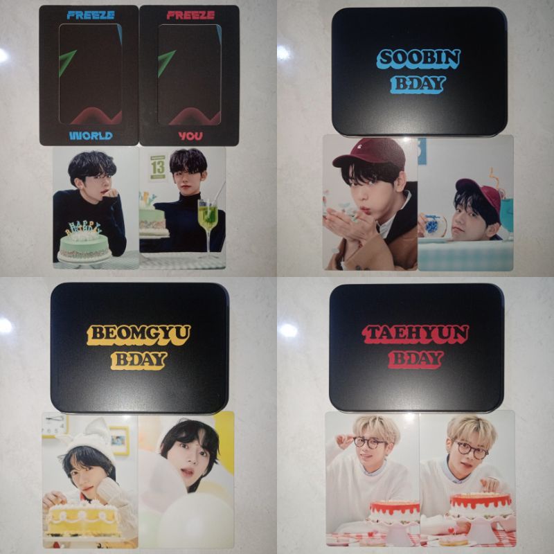 Mini Photocard birthday TXT Yeonjun Soobin Beomgyu Taehyun