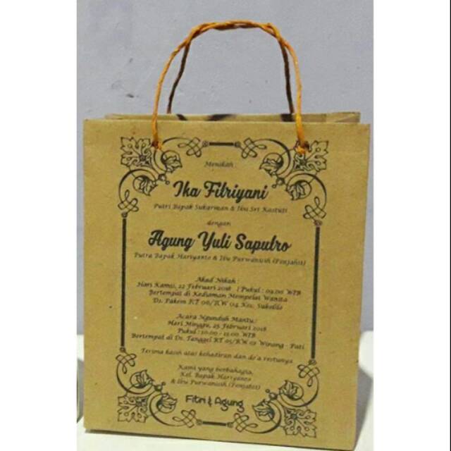 

Paper bag undangan 12x5x16 olshop