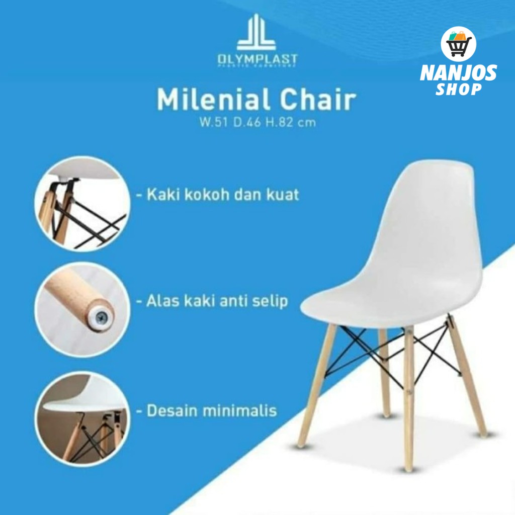 Kursi Cafe / Kursi Bar / Bangku Milennial Chair / Kursi Cafe Olymplast / Kursi Milennial Olymplast