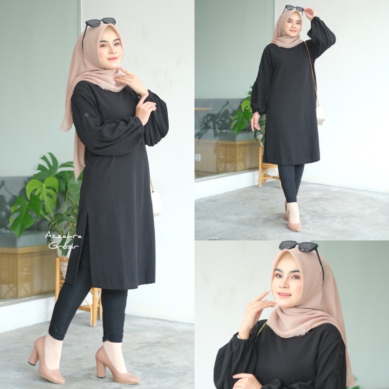 Uniqlo Tunik - Tunik Milano Premium LD100+ / Tangan Balon Modern / Balonia Tunik / 285-6172