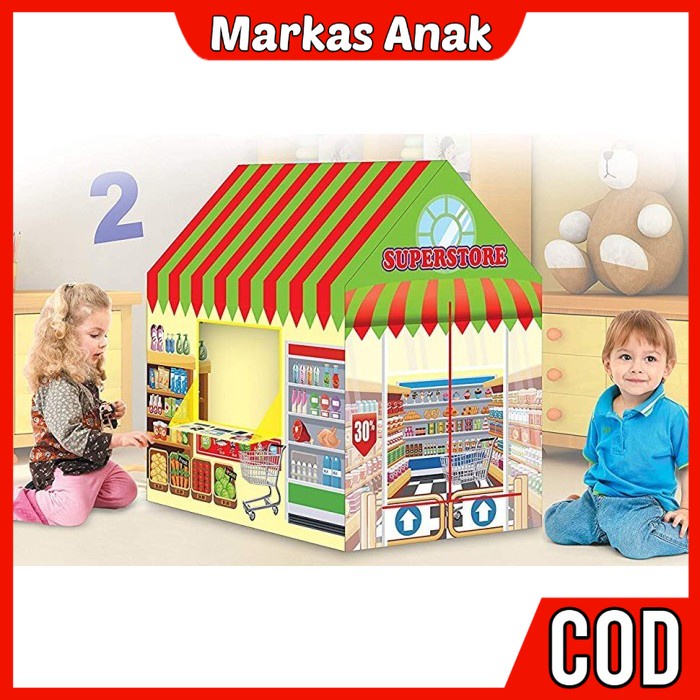Mainan Anak Anak Umur 3 4 5 6 Tahun  Tenda kemah Rumah Rumahaninan Anak Lipat Praktis