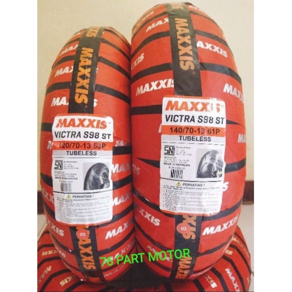 PAKET BAN TUBELESS MAXXIS VICTRA 120/70 .13 DAN 140/70 .13 FREE PENTIL