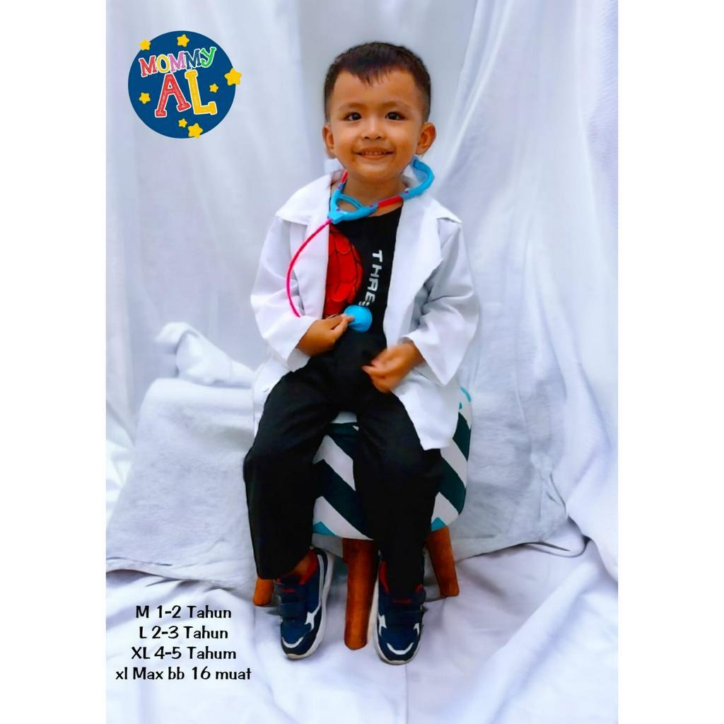 JAS DOKTER ANAK/Jas Dokter anak kecil/jas dokter anak murah/jas dokter anak perempuan/jas dokter anak kecil/Baju Profesi Anak