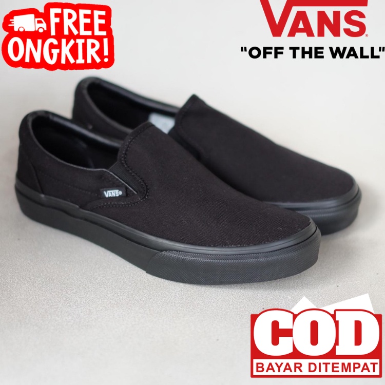 SEPATU VANS SLIP ON OG CHECKERBOARD | SEPATU PREMIUM - Black, White SEPATU SANTAI VANS SLIP ON SEPATU SELOP