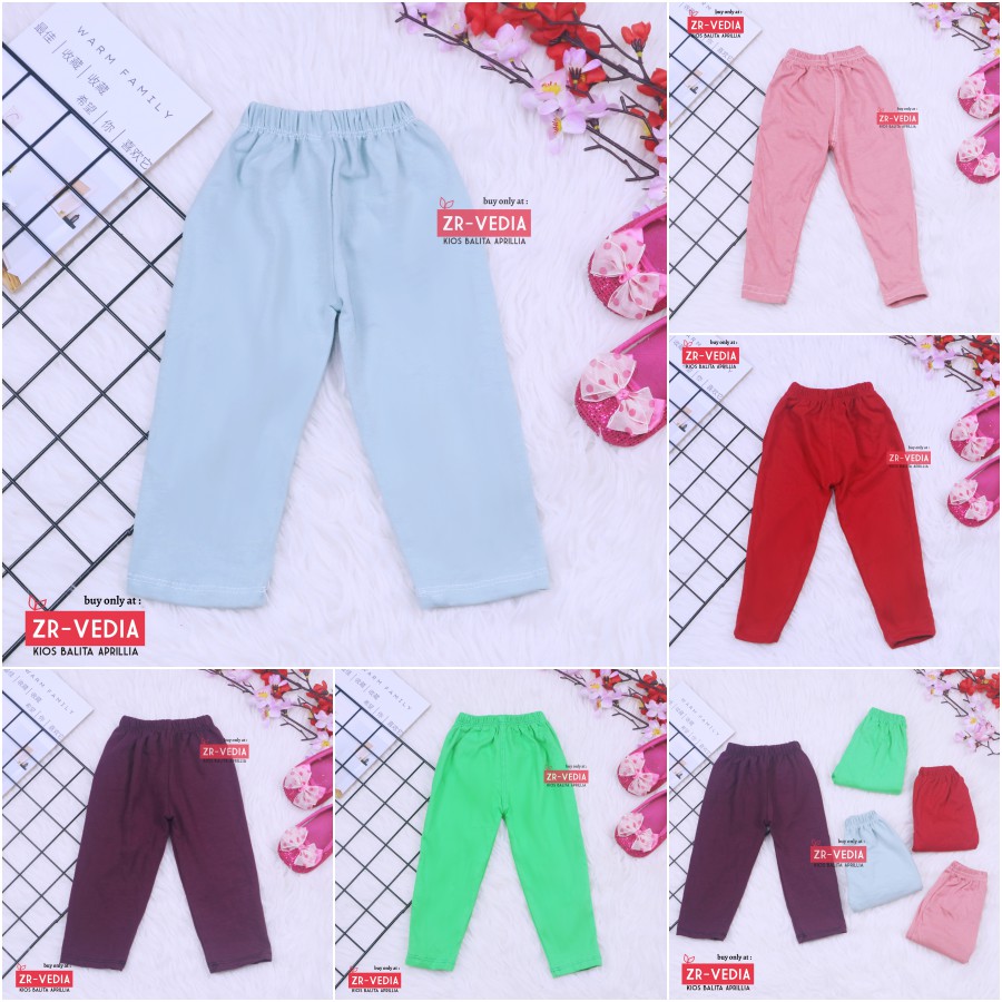 Legging Polos Bayi 3-12 Bulan / Bahan Kaos Celana Baby Anak Perempuan Panjang Grosir Murah