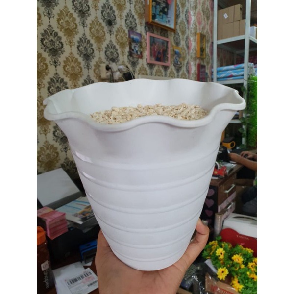 Bunga Anthurium Artificial / Bunga Hias / Bunga Plastik Mirip Asli-Pot 17 gelombang