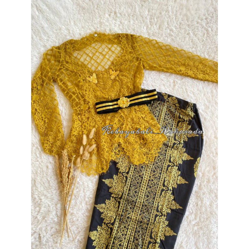 SATU SET KEBAYA BALI KEBAYA JADI KABAYA GOLD KEBAYA WISUDA MODERN SEMY ITALY