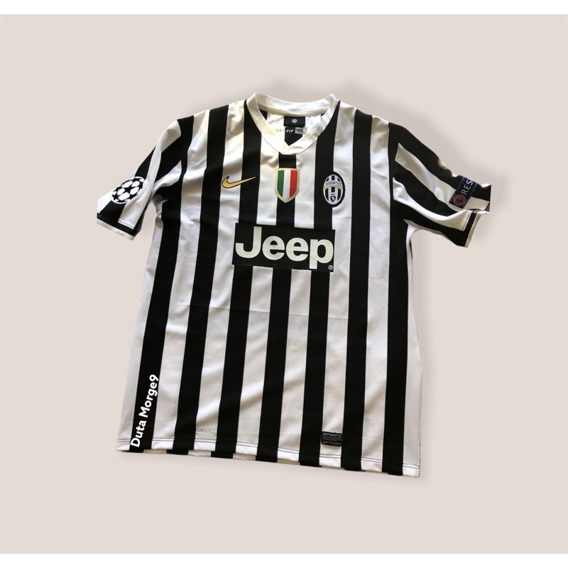 Jersey Baju Bola Juventus Home 2013/14 Jersey Juve Retro GO Hight Quality FULL PATCH UCL