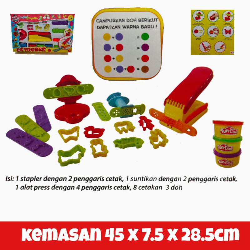 Mainan Lilin Fun-doh Play &amp; learn Extruder