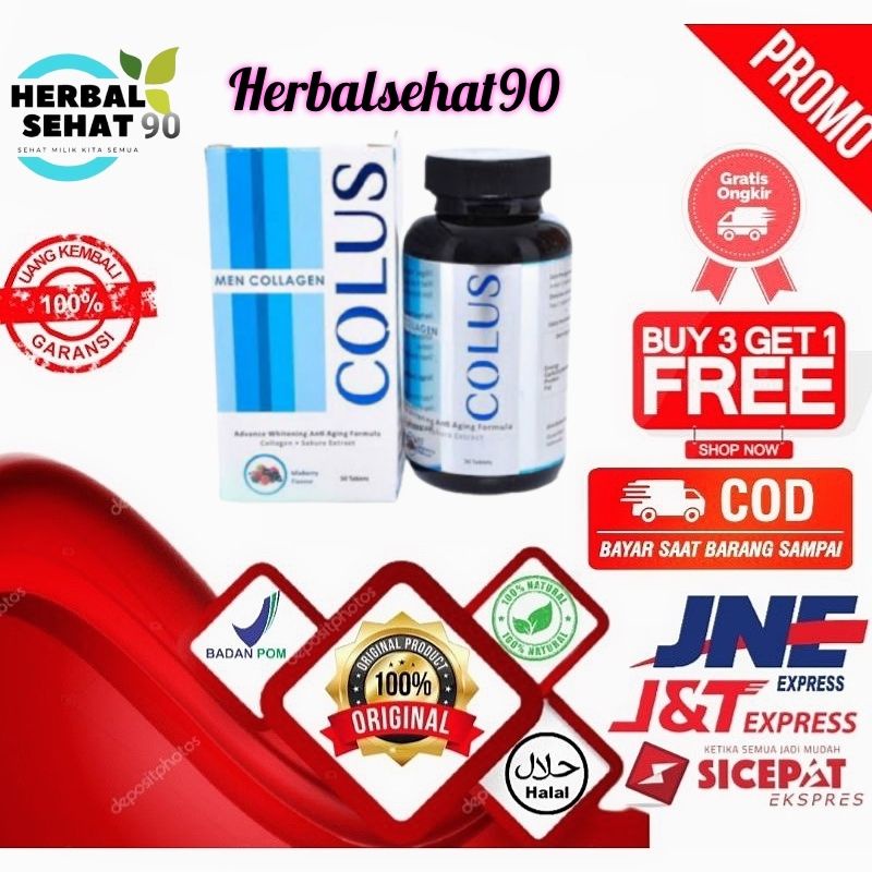 Colus Men Collagen Asli Pemutih Badan Wajah Original Super Cepat