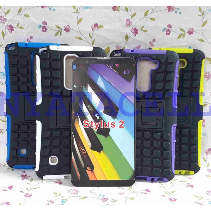 Baru Case Rugged Lg Stylus 2 Stand Soft+Hard Back Dual Armor Ready Stock