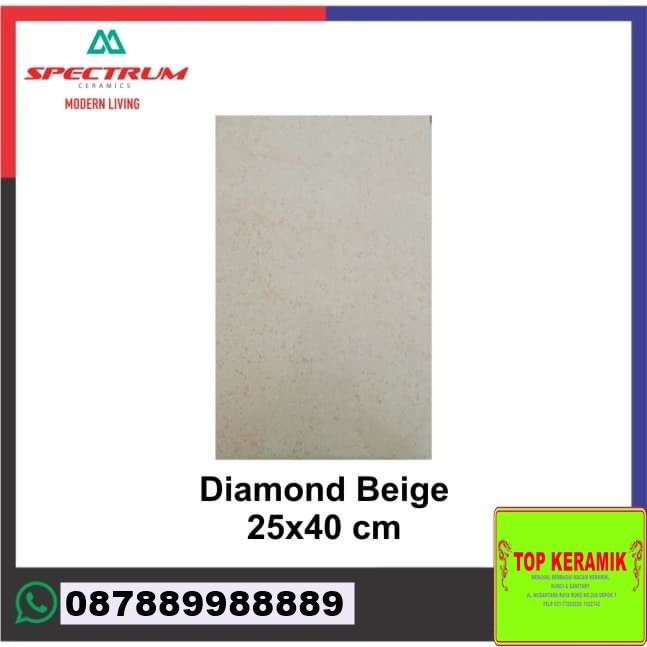 Keramik Dinding Mulia 25x40 Diamond Beige / Grey