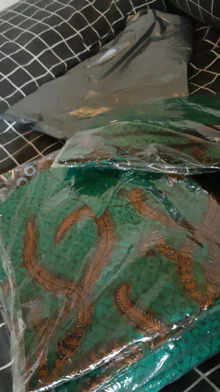 Promo Batik Couple Keluarga Sarimbit Sania Ruffle Batik Ori Ndoro Jowi Motif Rawa Hijau