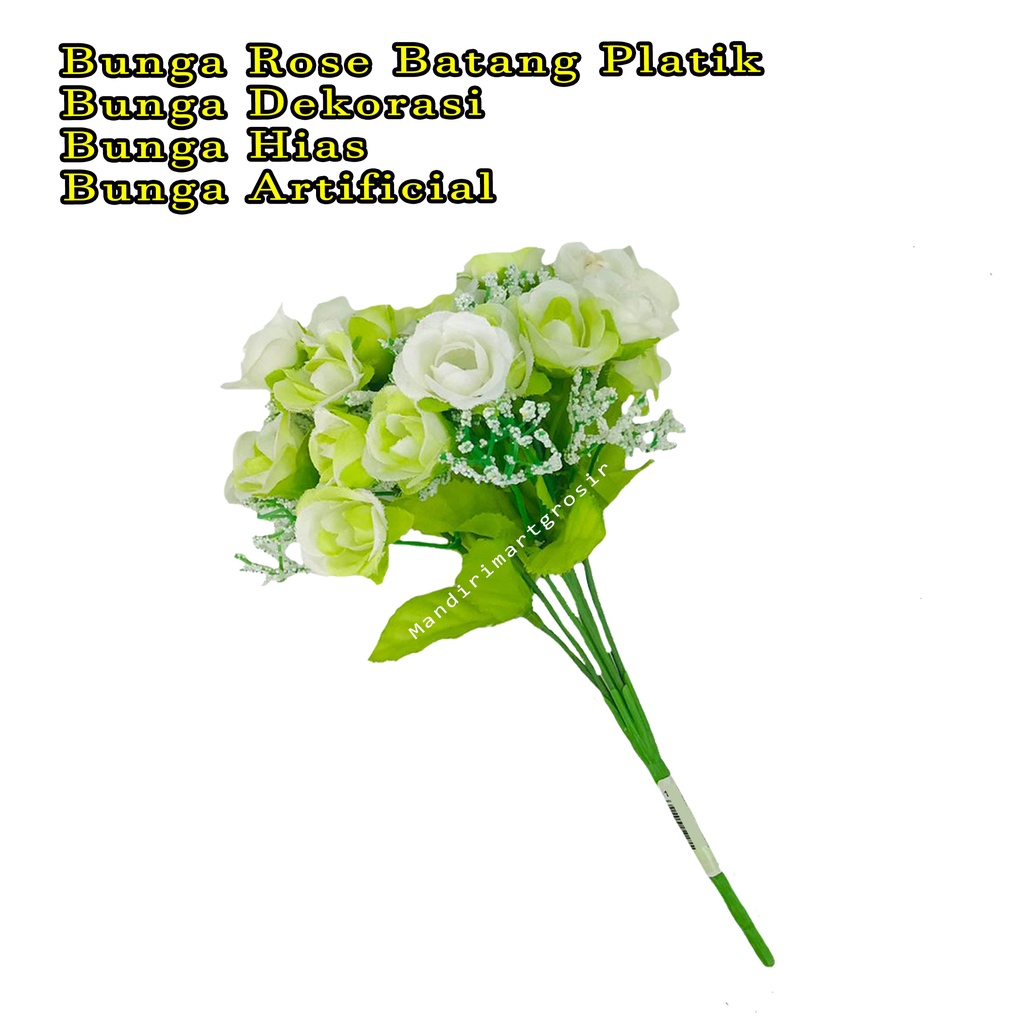 Bunga rose Batang Platik * Bunga Dekorasi * bunga Hias * bunga Artificial