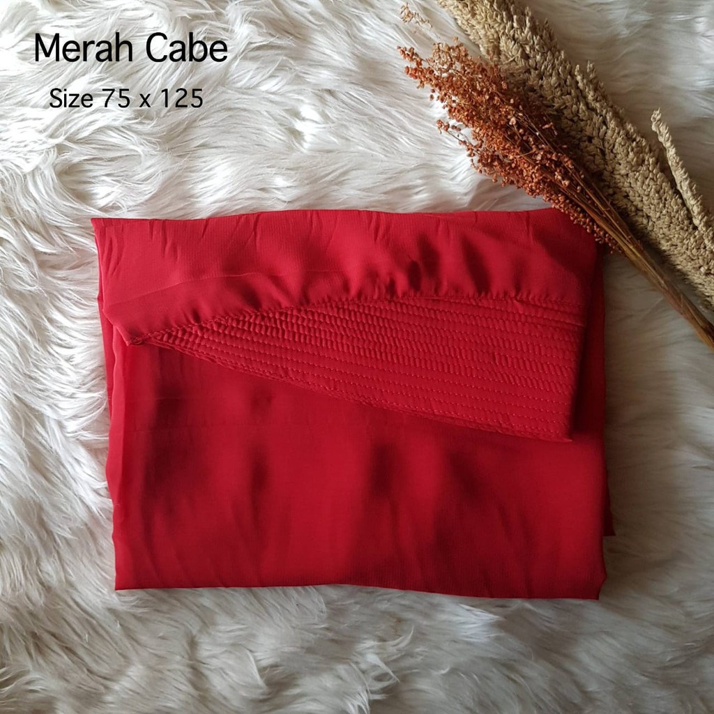 Hijab Jilbab Khimar Raudah Kancing-MERAH CABE