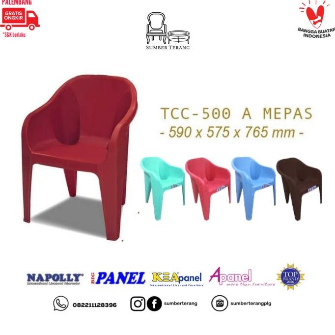 =====] Kursi Cangkir Kursi Teras Santai Kursi Tamu Plastik Napolly TCC 500