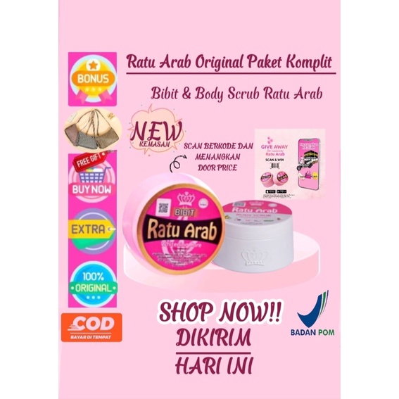 Paket Perawatan Bibit Ratu Arab & Body Scrub Ratu Arab