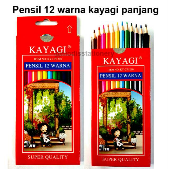 

Pensil 12warna kayagi panjang pensil kayu