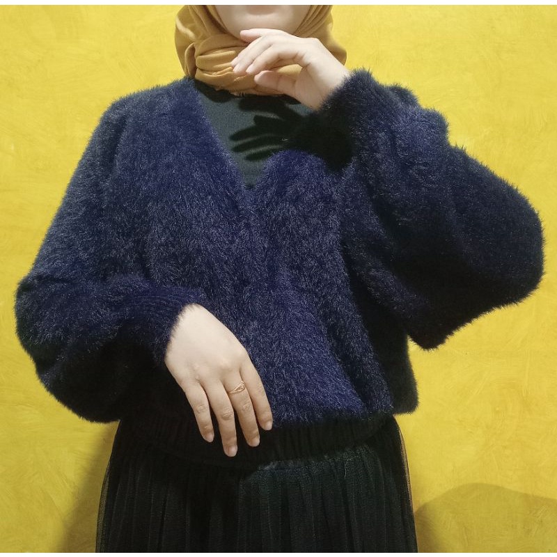 Cardigan Fuzzy Rope_Picnic