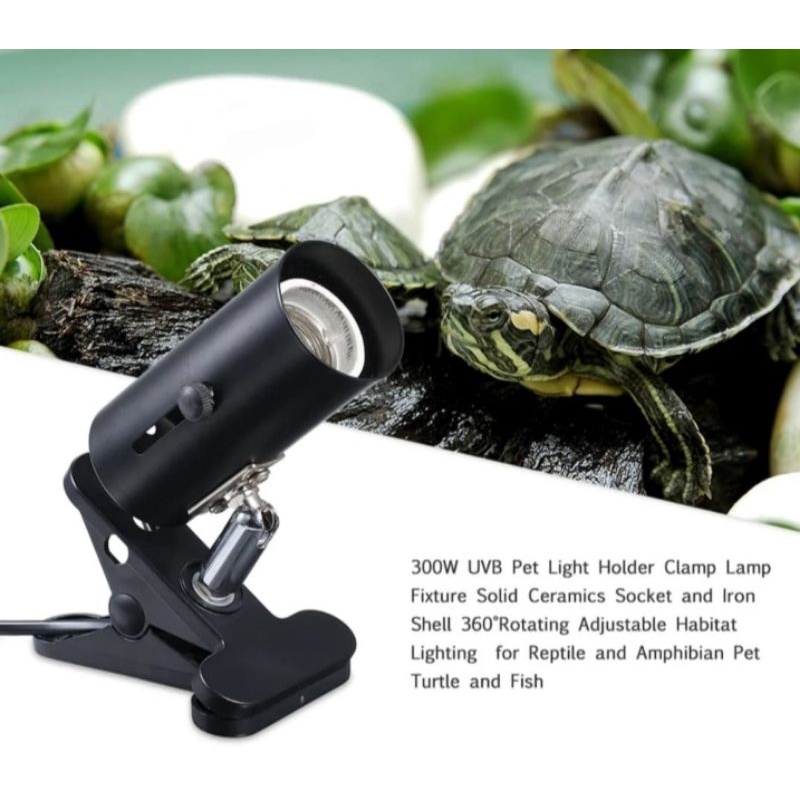 Fitting Lampu Uva Uvb Reptile Kura Kura Sulcata