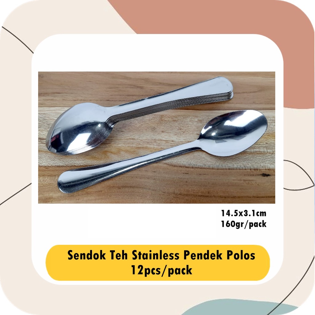 Sendok Teh/Sendok Es Krim Pendek 305 12's Polos