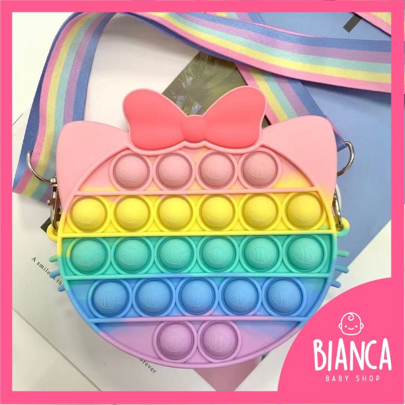 BIANCA - Tas Popit Anak / Tas Selempang Motif Pop It Fidget