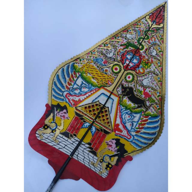 (BISA COD) GUNUNGAN WAYANG UKURAN BESAR 65x42 cm UNTUK DALANG DEWASA BAHAN KULIT SAPI ASLI PAJANGAN