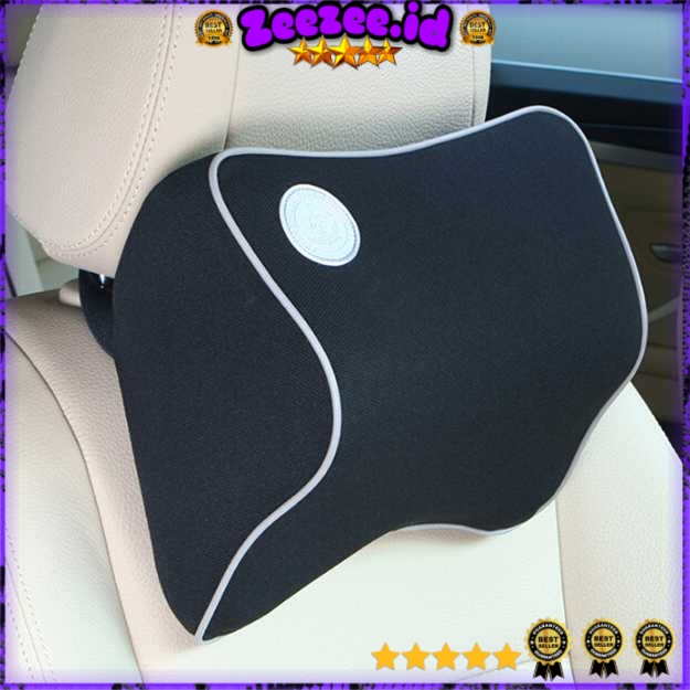 Bantal Leher Mobil Ergonomis Lembut dan Nyaman Hitam CAR247