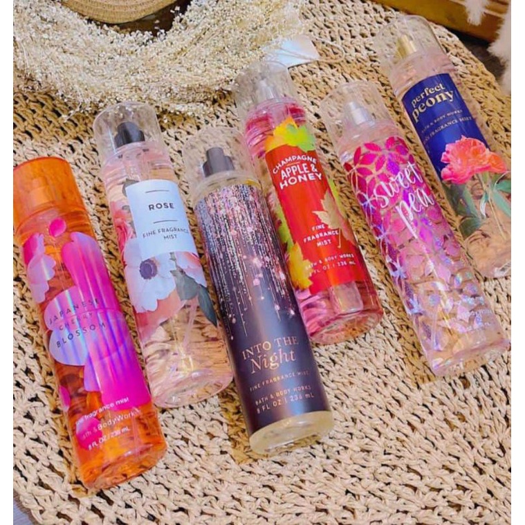 BBW BATH AND BODY WORKS BODY MIST/SHIMMER MIST 236ML (FULL SIZE)