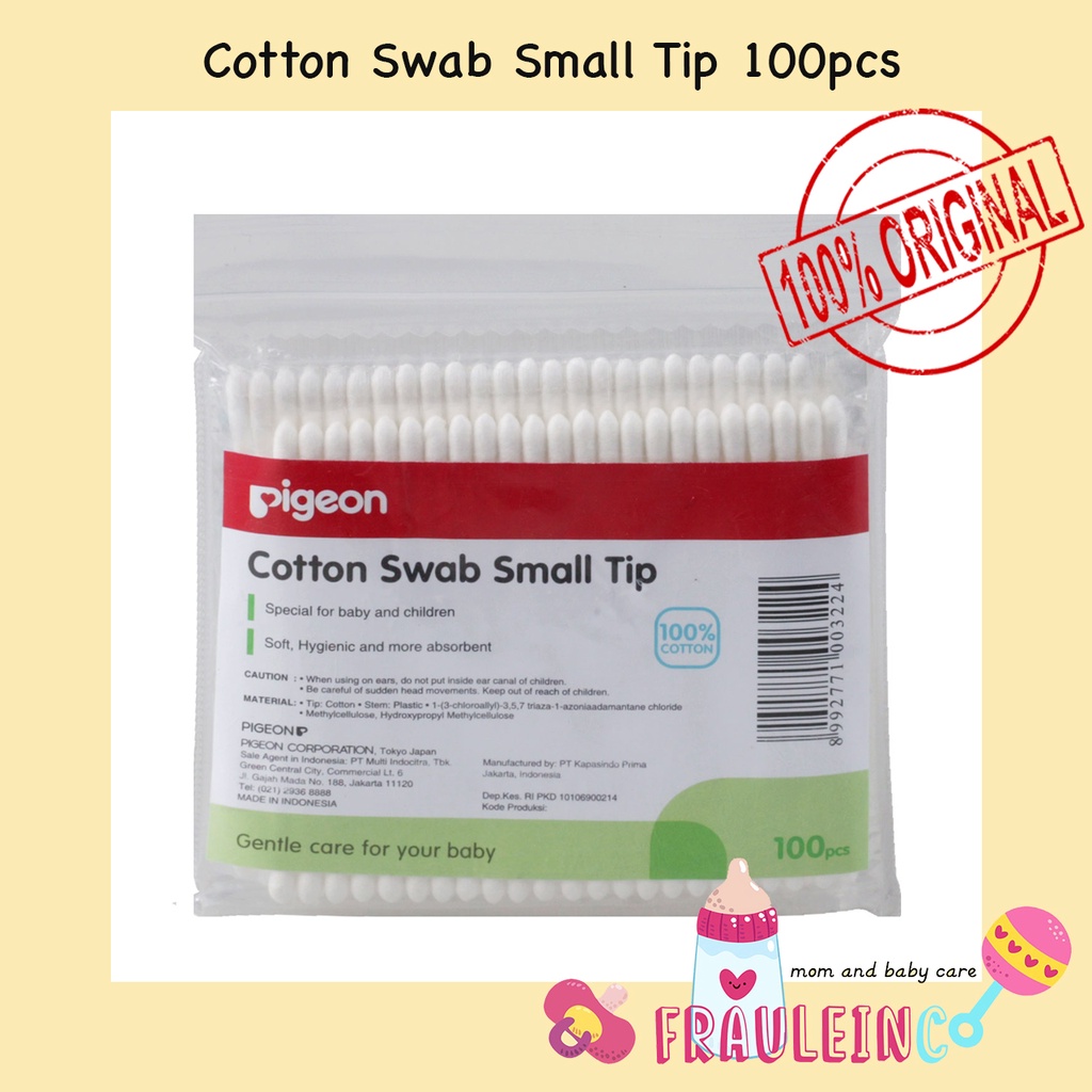 *FRAULEINCO* Pigeon Cotton Swab Small Tip - 100 Pcs / Lusty Bunny Cotton Swab Extra Fine - 100 Pcs / Cussons Cutton Buds Regular Dewasa 50 100 Extra Fine bayi anak 50 100