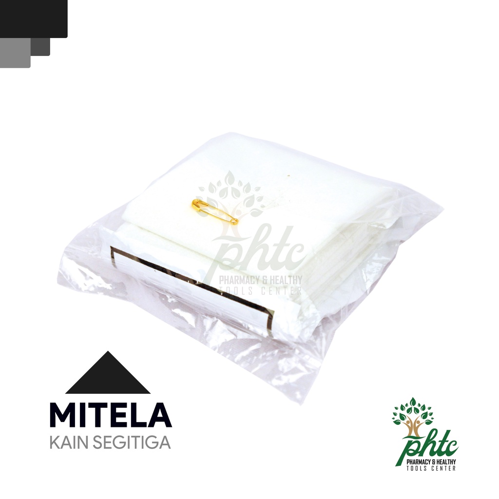 Mitela l Kain Segitiga Putih l Kain P3K l Kain Pembalut Segitiga l Mitella