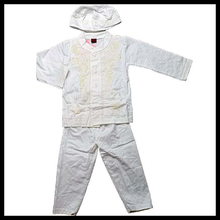 Baju Koko Bayi Laki Laki Putih Setelan Baju Muslim Bayi Laki Laki Tren