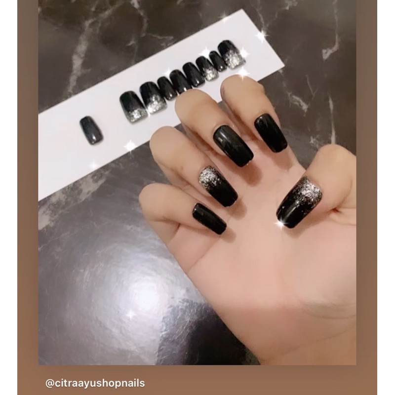 

nail exten gel press on nails tahan 2bulan