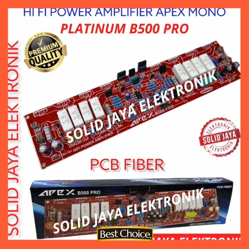 KIT DRIVER POWER APEX B500 PRO MONO AMPLIFIER PCB FIBER PLATINUM ASLI