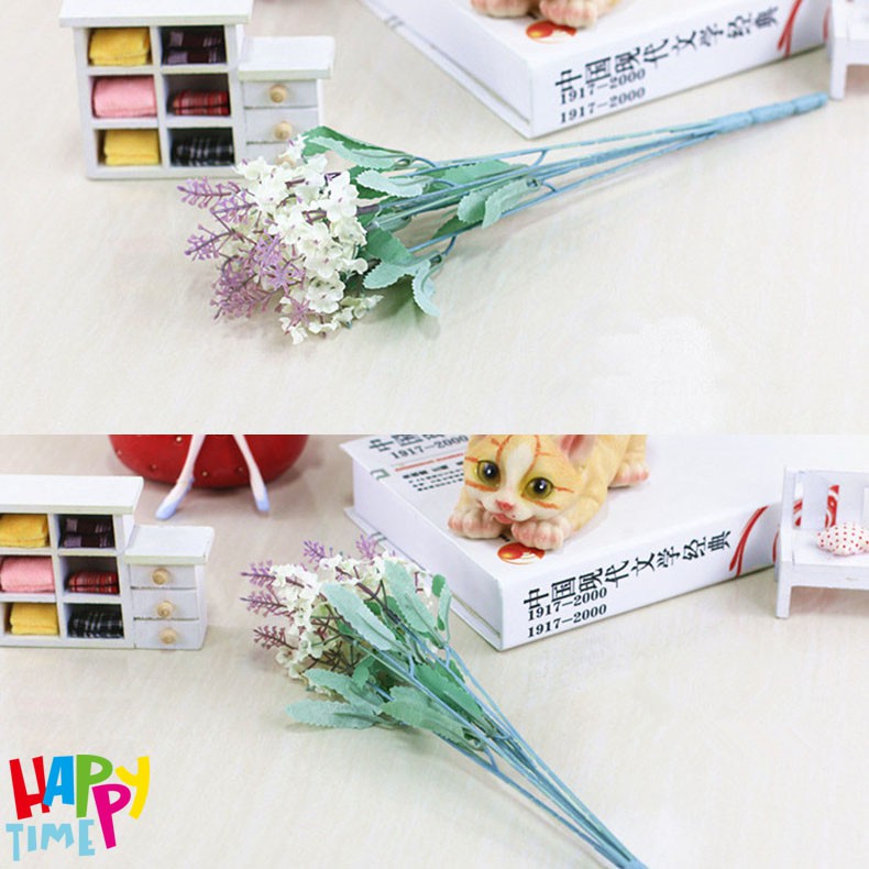 HAPPY TIME BUNGA LAVENDER PLASTIK ARTIFICIAL ARTIFISIAL BUNGA HIAS PALSU MURAH