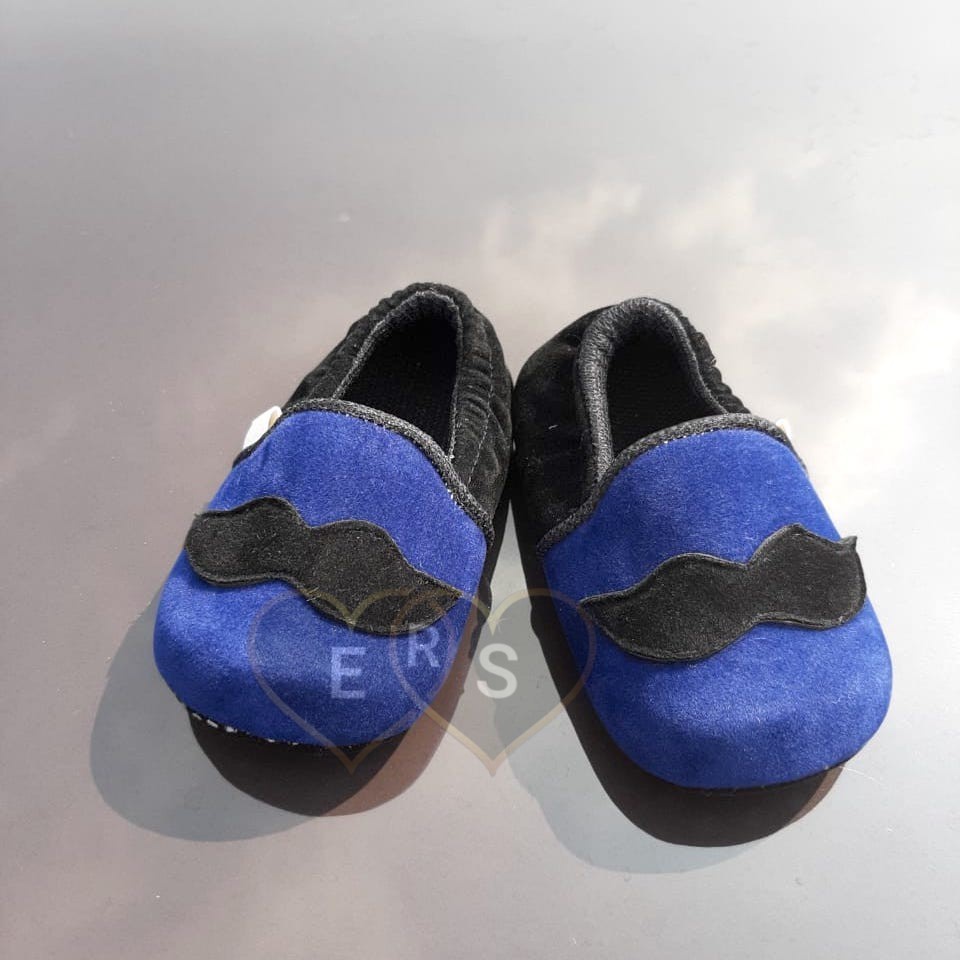 TOKOERS PRL06 Sepatu Bayi Prewalker Newborn anak 1_11 bulan - Motif kumis