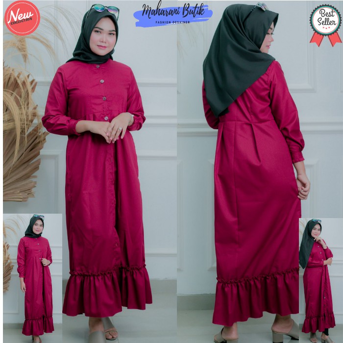 Dres wanita fashion muslim baju perempuan gamis kekinian oficial by MAHARANI BUTIK