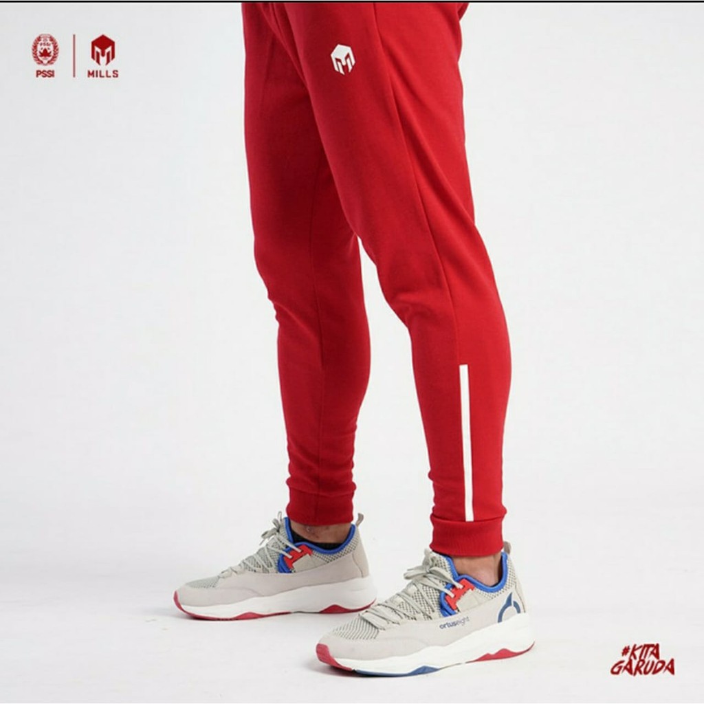 CELANA TRACK PANJANG MILLS 7003GR TRACK PANTS PANTS ORIGINAL RED