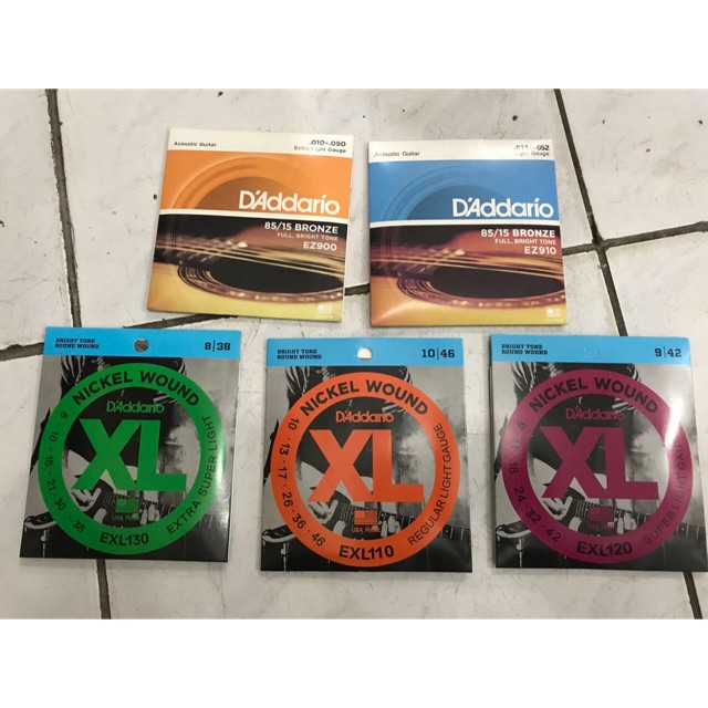snar senar tali gitar akustik acoustic electric listrik nylon nilon