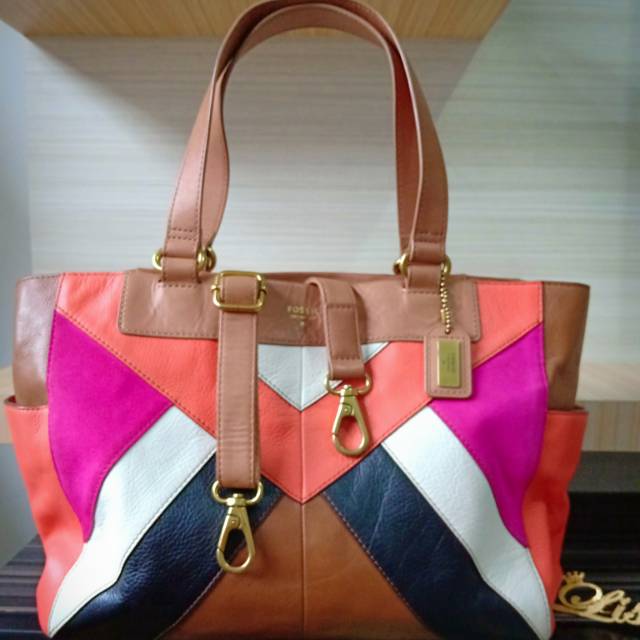 Fossil Amanda Shopper Patchwork