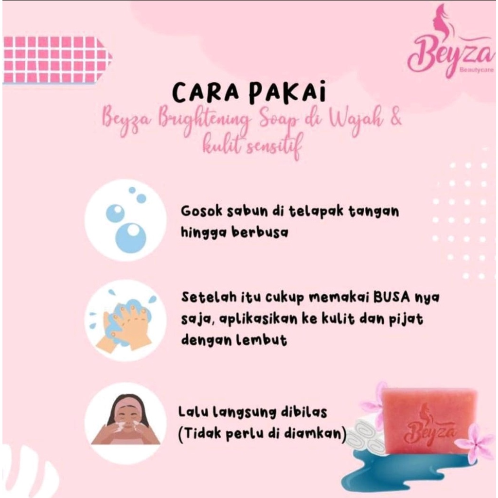 Beyza Whitening Soap Sabun Pencerah Pemutih Kulit Tubuh Original