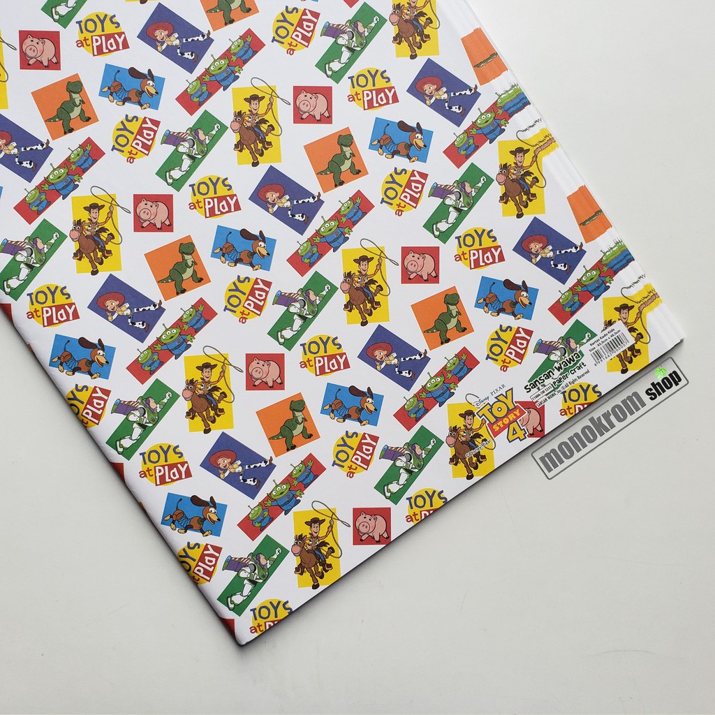Kertas Kado Sansan Wawa Motif Toy Story 4 Putih - Wrapping Paper Craft