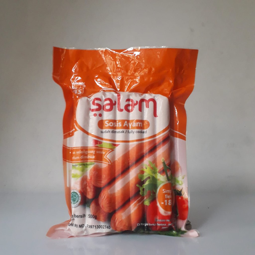 

READY SOSIS AYAM MERK SALAM UK 500GR