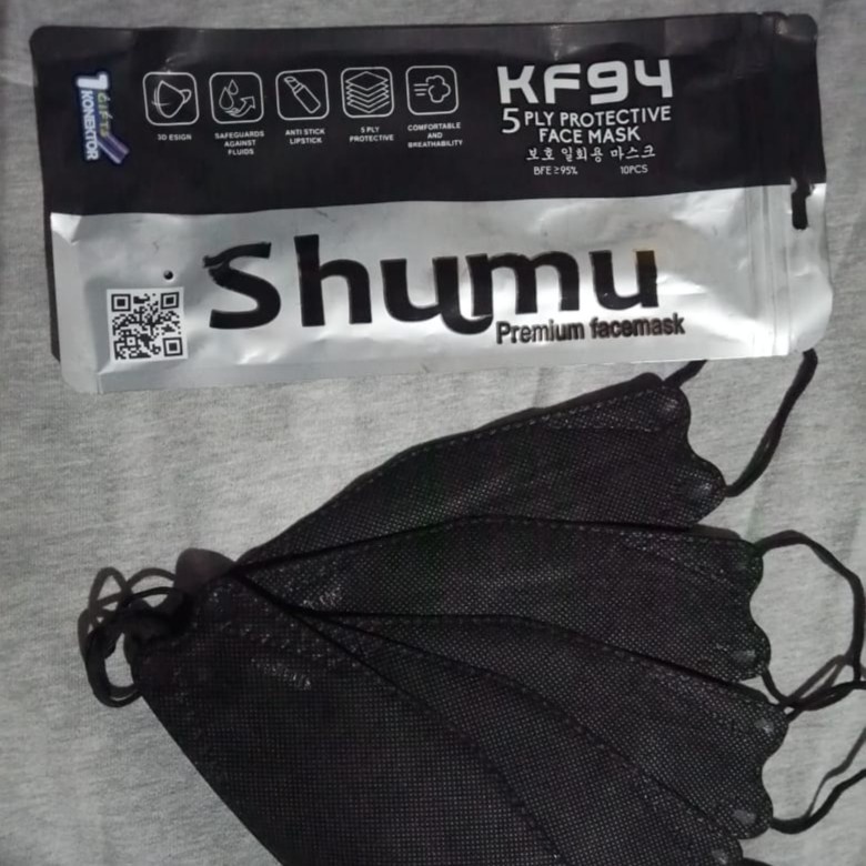 MASKER KF94 HITAM SHUMU