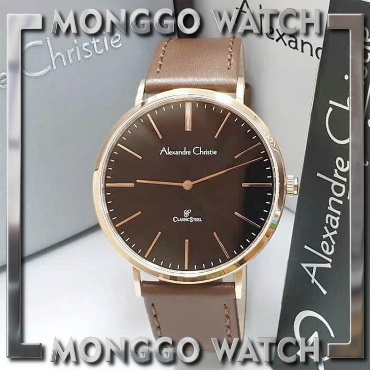 JAM PRIA ALEXANDRE CHRISTIE AC 8490 RGBK ORIGINAL BERGARANSI RESMI