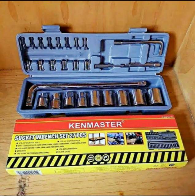 kenmaster kunci sock set 27 pcs socket wrench set kunci sok