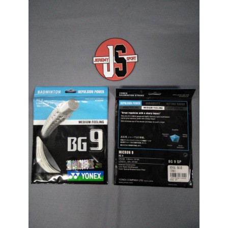 Senar Badminton Yonex BG 9 Sp Original + Pasang