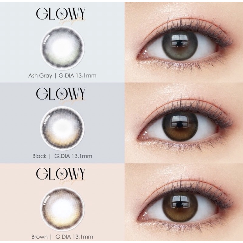 softlens eyelighter glowy ash gray brown black softlens original korea PUSBEL KOREAN