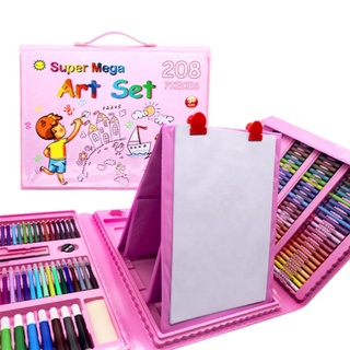 

RB Alat Lukis Set 208pcs Crayon Mewarnai Pensil Krayon Warna Alat Menggambar atau Mewarnai