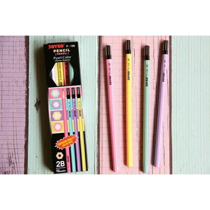 

PENSIL/PENCIL/ALAT TULIS KANTOR/PENSIL 2B JOYKO MUTIARA/PENSIL P-108